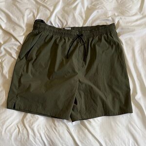 Men's Olive Swim Trunks